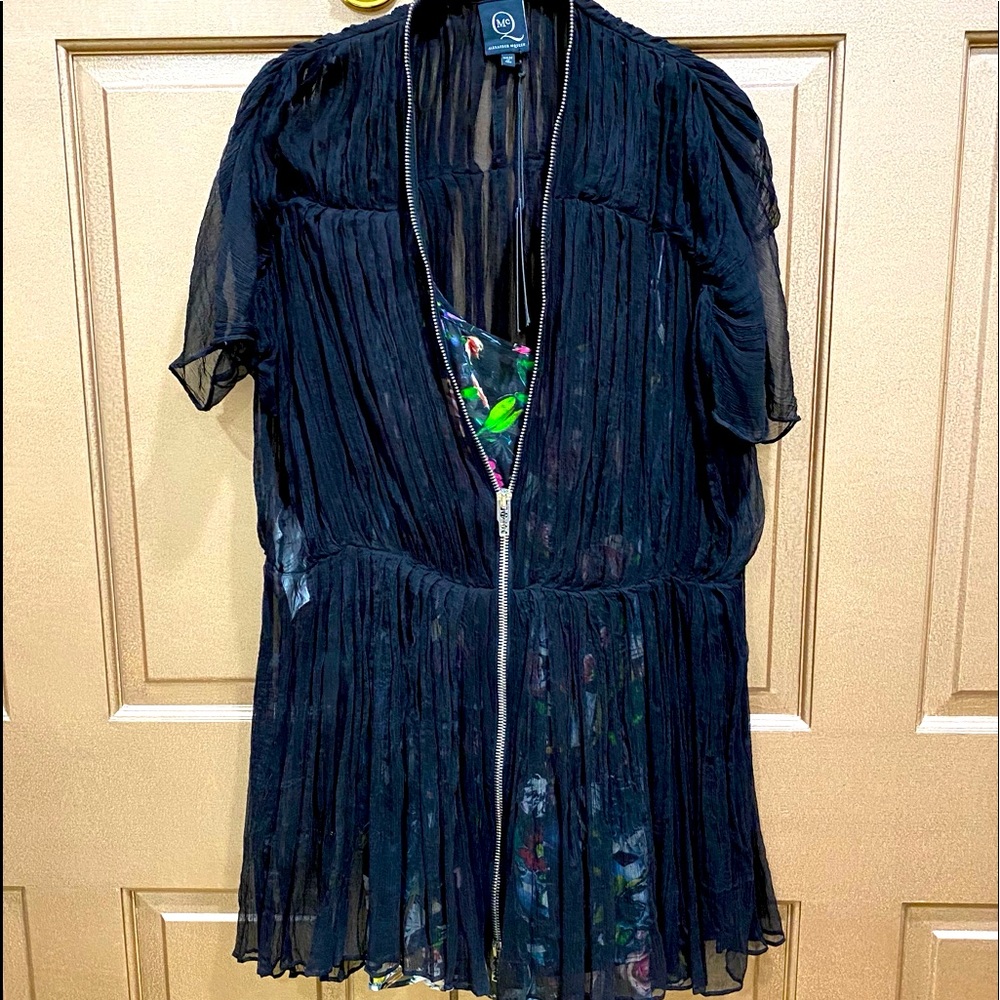 Alexander McQueen Scrunch Silk Two Piece Dress Set